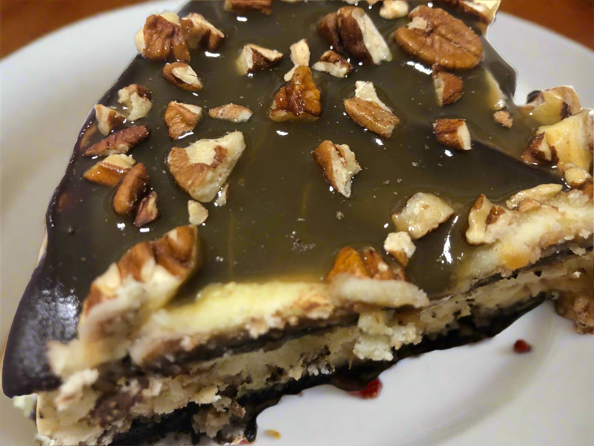 Feeds 8 - Chocolate Caramel Pecan Cheesecake